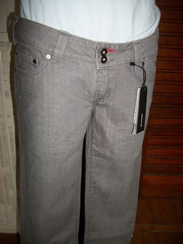 Jeans hose low waist grau - low,